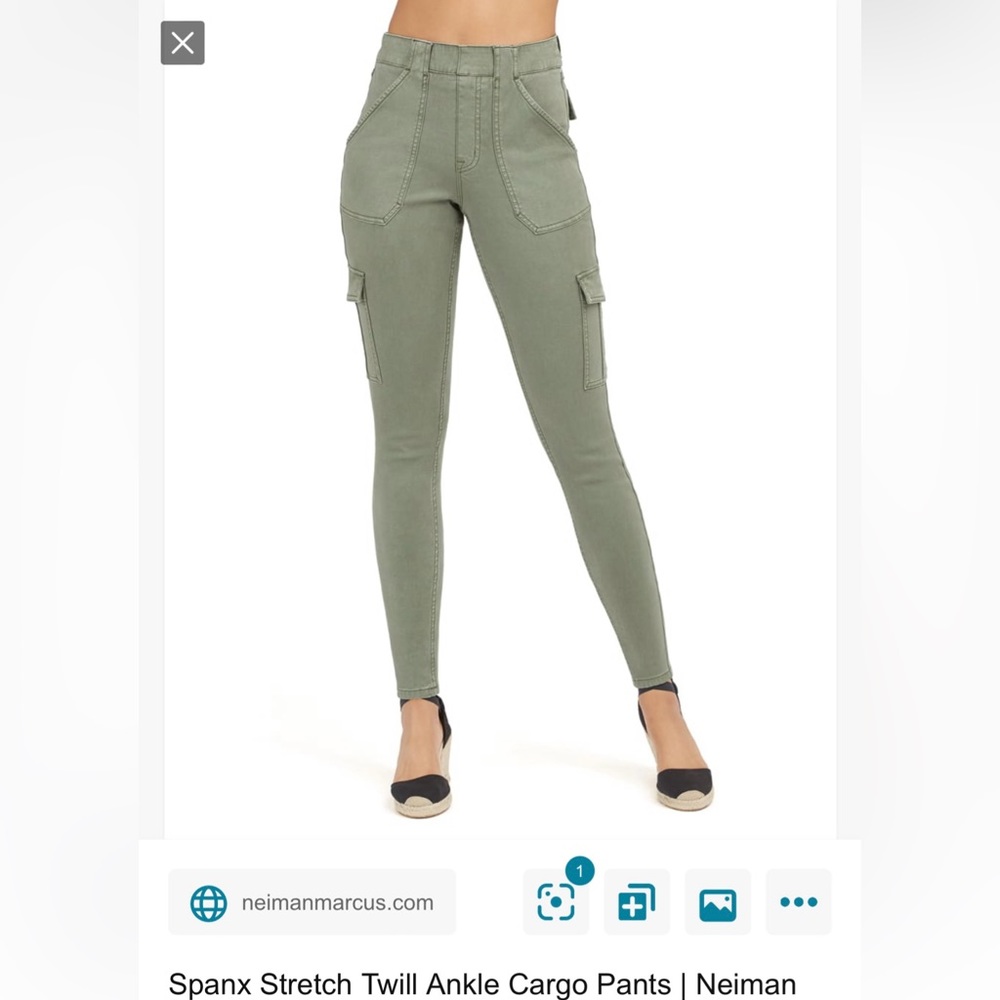 NWT SPANX stretch twill ankle cargo pant
